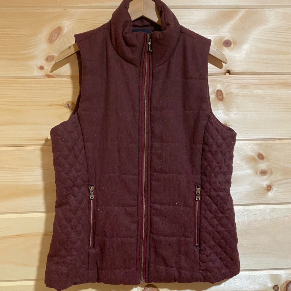 Wool puffer vest
